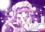  bad_id bad_pixiv_id crescent hat highres long_hair patchouli_knowledge purple_eyes purple_hair solo toor_0111 touhou 