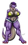  big_breasts breasts dinosaur female fossil scalie skimpy solo t-rex tyra_reckks 