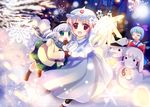  bad_id bad_pixiv_id cirno coat hakurei_reimu kirisame_marisa konpaku_youmu multiple_girls natsukawa_sarasa saigyouji_yuyuko snow snowman star touhou yin_yang 