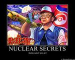  ash_ketchum biting_political_commentary crater explosion fat glasses human japanese_text kim_jong-il korea missile motivational_poster nuclear nuke pikachu pok&eacute;ball pok&eacute;mon salute secret solo what 