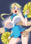  bare_shoulders blonde_hair blue_eyes blush bracelet breast_grab breasts cheerleader grabbing hairband heroman huge_breasts imminent_rape jewelry kawanuma_uotsuri lina_davis long_hair multiple_boys nipples open_mouth panties pom_poms solo_focus tongue torn_clothes underwear 