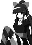  absurdres dress goth gothic highres monochrome panty_&amp;_stocking_with_garterbelt stocking_(character) stocking_(psg) 