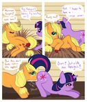  applejack applejack_(mlp) blonde_hair comic cunnilingus cutie_mark dialog english_text equine female feral friendship_is_magic fruit green_eyes hair hat horn horse lesbian mammal my_little_pony oral oral_sex pony purple_eyes purple_hair sex source_request text twilight_sparkle twilight_sparkle_(mlp) unicorn vaginal zanthia zanthu 