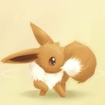  cute eevee fucking_adorable nintendo plain_background pok&#233;mon pok&eacute;mon solo tail tsu_ji video_games white_background 