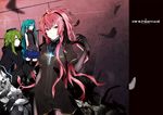  aqua_eyes aqua_hair arisaka_ako bad_id bad_pixiv_id blue_eyes gloves green_hair gumi hairband hatsune_miku long_hair megurine_luka multiple_girls pink_hair twintails vocaloid 