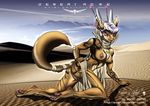  2010 ankh antennae breasts canine caption desert dr._comet_style edit egyptian exizt female hair hindpaw kneeling looking_at_viewer mountain nude outside pussy raised_tail red_eyes silk solo tail tail_band tattoo unknown_species wallpaper white_hair 
