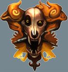  emblem fangs fire mane paintbrush pencil skull skulldog smoke 