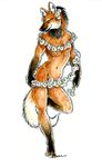  2008 breasts canine covering_self daisies female flowers heather_bruton maned_wolf nude solo 