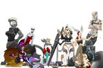  breasts eargina elysium everyone female feyrin group helix integra lineup meeko montage nadia nyss plain_background pussy sentri severus taur temper white_background 