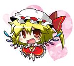  bad_id bad_pixiv_id blonde_hair blush chibi fang flandre_scarlet hat lowres noai_nioshi red_eyes solo touhou wings 