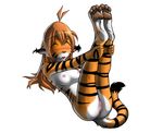  anus blush breasts brown brown_hair butt edit eyes_closed feline female flora_(twokinds) hair keidran nipples nude open_mouth orange paws presenting pussy red_hair solo stripes tail tiger tom_fischbach twokinds white 