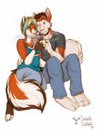  canine couple dog drugs duo female gauged_ears hair kappy_(character) leon_aokee male mammal marijuana piercing pipe plain_background pot short_hair skunk smoking specialsari stoned stoner stoners stretched_ears weed white_background 