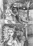  anthro breasts canine duo english_text female forced forest human little_red_riding_hood loki_(artist) mammal penis pussy rape red riding text tree wolf wood woods 