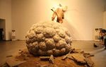  anus bovine bull chen_wenling cloud_of_death fart hooves horns propulsion real sculpture tail what 