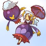  :o dress drifblim gen_4_pokemon hair_ornament hitec moemon open_mouth personification pokemon pokemon_(creature) red_eyes umbrella white_hair 