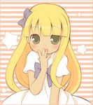  bad_id bad_pixiv_id blonde_hair bow child green_eyes hair_bow idu_michito long_hair solo star tales_weaver tichiel_juspian 