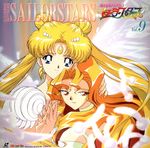  angel_wings bishoujo_senshi_sailor_moon blue_eyes feathers galaxia hand_holding hug official_art princess_serenity smile tamegai_katsumi tsukino_usagi wings yuri 