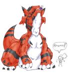  canine digimon fox growlmon renamon rika_nonaka unknown_artist vore 