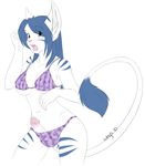  bikini black_eyes blue blue_hair blush breasts canine cat clothed clothing cute dickgirl erection exposed feline fox foxcat fur glans hair hair_over_eye herm hybrid intersex long_hair looking_at_viewer mammal navel open_mouth penis plain_background skimpy solo standing stripes surprise surprised swimsuit tail tail_tuft the_search_for_lost_wings tight_clothing tuft vaerinn white white_background white_fur 