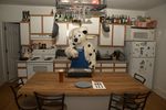  anthro apron beer beverage blue_eyes canine dalmatian dog fridge fursuit house kitchen male mammal photo pup1k real solo unknown_artist 