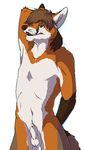 foxcoon looking_at_viewer male plain_background ryke sheath solo thewhitefalcon white_background 