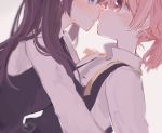  2girls black_hair blush eye_contact imminent_kiss koito_yuu looking_at_another multiple_girls nanami_touko orange_hair school_uniform sweatdrop uniform yagate_kimi_ni_naru yuri 