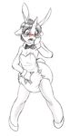  bow_tie cute diaper female hi_res horn horns hybrid male monochrome plain_background shota sketch solo unknown_artist white_background young 
