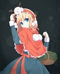  alice_margatroid basket blonde_hair blue_eyes capelet dress gerukazai hairband short_hair solo touhou 