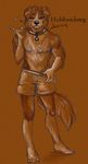  aura_moser auradeva bernese_mountain_dog canine clothing collar dog hobbesdawg male mammal shorts solo topless 