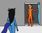  butt dave_strider feline female fursuit homestuck jade_harley lol male ms_paint_adventures straight tenebrais tiger unknown_species young 