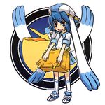  :3 bag blue_eyes blue_hair blush_stickers gen_3_pokemon hat hitec moemon open_mouth pelipper personification pokemon satchel short_hair skirt smile socks solo 