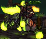  badgerben breast_expansion breasts female fire headless_horseman male riding video_games warcraft world_of_warcraft yiffer 