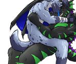  anal arm_wraps black blue crome dragon embrace goggles green grimace hyena preyfar purple sex spots stripes unknown_artist 