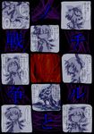  :d bangs cirno closed_eyes comic fang from_behind from_side jizeru_(giselebon) open_mouth ribbon short_hair sleeping smile touhou translated 