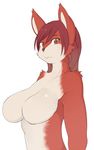  big_breasts breasts brown_nose canine female fox naturally_censored nude red_eyes sindoll solo 