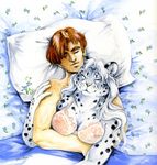  bed bra cuddle feline female heather_bruton human interspecies love male pillow snow_leopard straight 