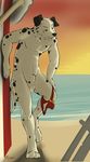  balls beach biceps big_muscles canine dalmatian dog fur jason jason_(rapture-) male mammal muscles nude sand seaside sheath solo speedo speedos standing swimsuit tenaflux underwear underwear_around_one_leg undressing 