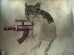  chinchilla gun mammal ranged_weapon rodent sketch skillet solo unknown_artist weapon 