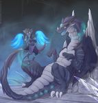  claws dragon flute male nero open_mouth scalie tail tongue twinkle-sez wings 