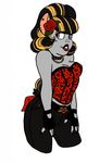  after_the_fox blue_eyes corset female flower gloves greaser jewelry piercing pinup psychobilly sheep 