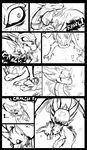  blood comic cynder fight kayla-na mel_the_hybrid monochrome spyro spyro_the_dragon video_games 