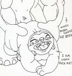  anal anal_penetration black_and_white english_text gantu jumba jumba_jookiba lilo_and_stitch male monochrome penetration sex text unknown_artist 