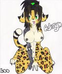  aderyn breasts canine cyborg feline female fennec fox hybrid kneeling leopard loo66 nude pussy solo 