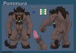  balls bovine braids bull butt color ears hooves horns jewelry male mane minotaur model_sheet mood_ring muscles nose_ring nude pommura sefeiren sheath tail tail_tuft tauren warcraft world_of_warcraft yellow_eyes 