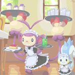  anthro cake female food fork glass maid maid_uniform mammal miji nintendo pachirisu pok&#233;mon pok&#233;morph pok&eacute;mon rodent spoon squirrel video_games 