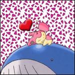  &hearts; ambiguous_gender feral hsowa hug low_res nintendo pok&#233;mon pok&eacute;mon skitty unknown_artist video_games wailord 