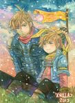  bad_id bad_pixiv_id beard blonde_hair blue_eyes facial_hair father_and_son golden_sun golden_sun:_dark_dawn gomadori jacket male_focus multiple_boys muuto_(golden_sun) robin_(golden_sun) scarf 