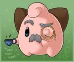  cleffa monocle mustache pok&eacute;mon solo tea 