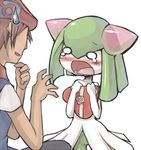  blush chocolate kirlia mashamegane pok&eacute;mon pokemon_trainer sweatdrop valentines_day 