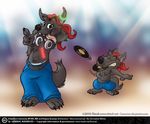  bandanna canine cute dj double headphones lupine_assassin male titash wolf 